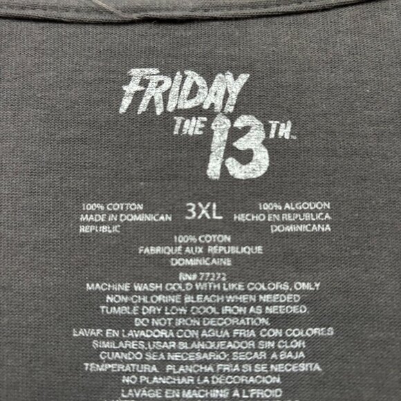 Friday the 13th Jason Mask Horror T-Shirt Size 3XL - Picture 4 of 4